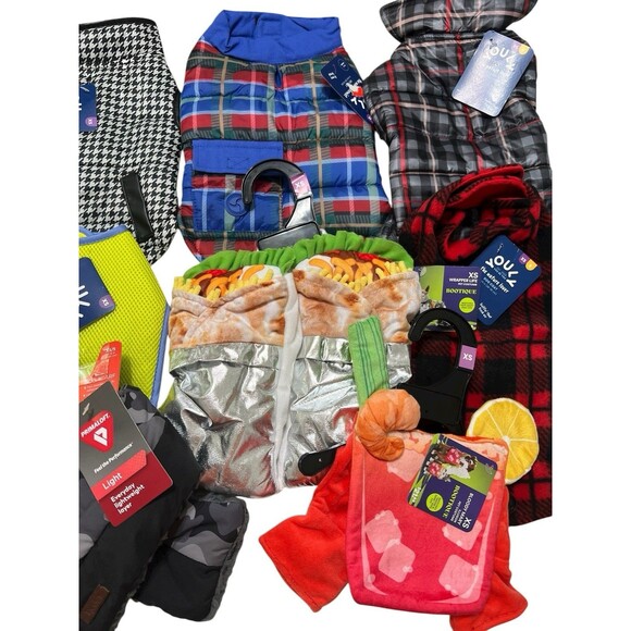 NEW Lot of 8 Dog Youly, Bootique, Reddy Outfits Size XS to XS/S (Lot 2904) - Picture 3 of 5